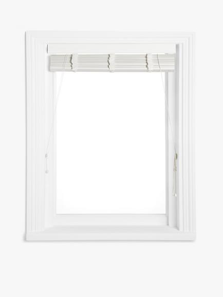 John Lewis Wood Venetian Blind, 50mm Slats - view 2, White