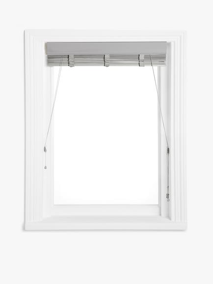 John Lewis Wood Venetian Blind, 50mm Slats - view 2, Light Grey