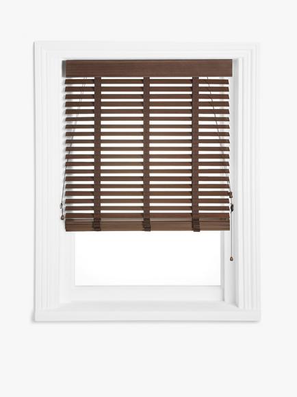 John Lewis Wood Venetian Blind, 50mm Slats, Dark Oak