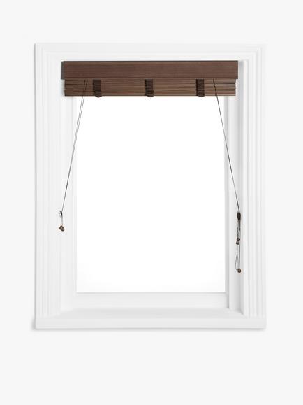John Lewis Wood Venetian Blind, 50mm Slats - view 2, Dark Oak