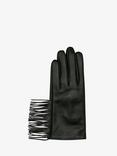 Unmade Copenhagen Frigga Fringe Leather Gloves, Black