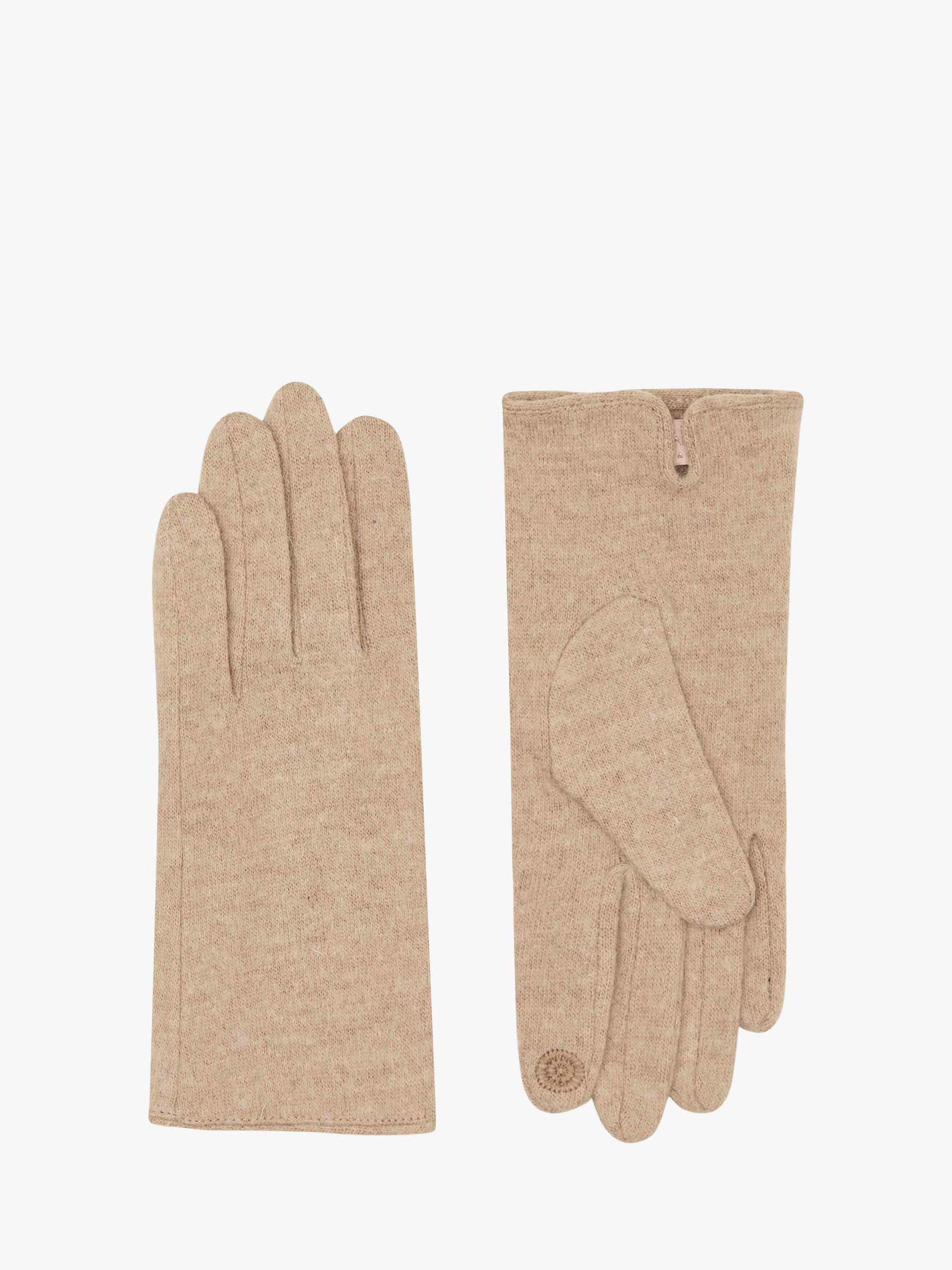 Unmade Copenhagen Wilma Wool Blend Gloves, Beige, S-M