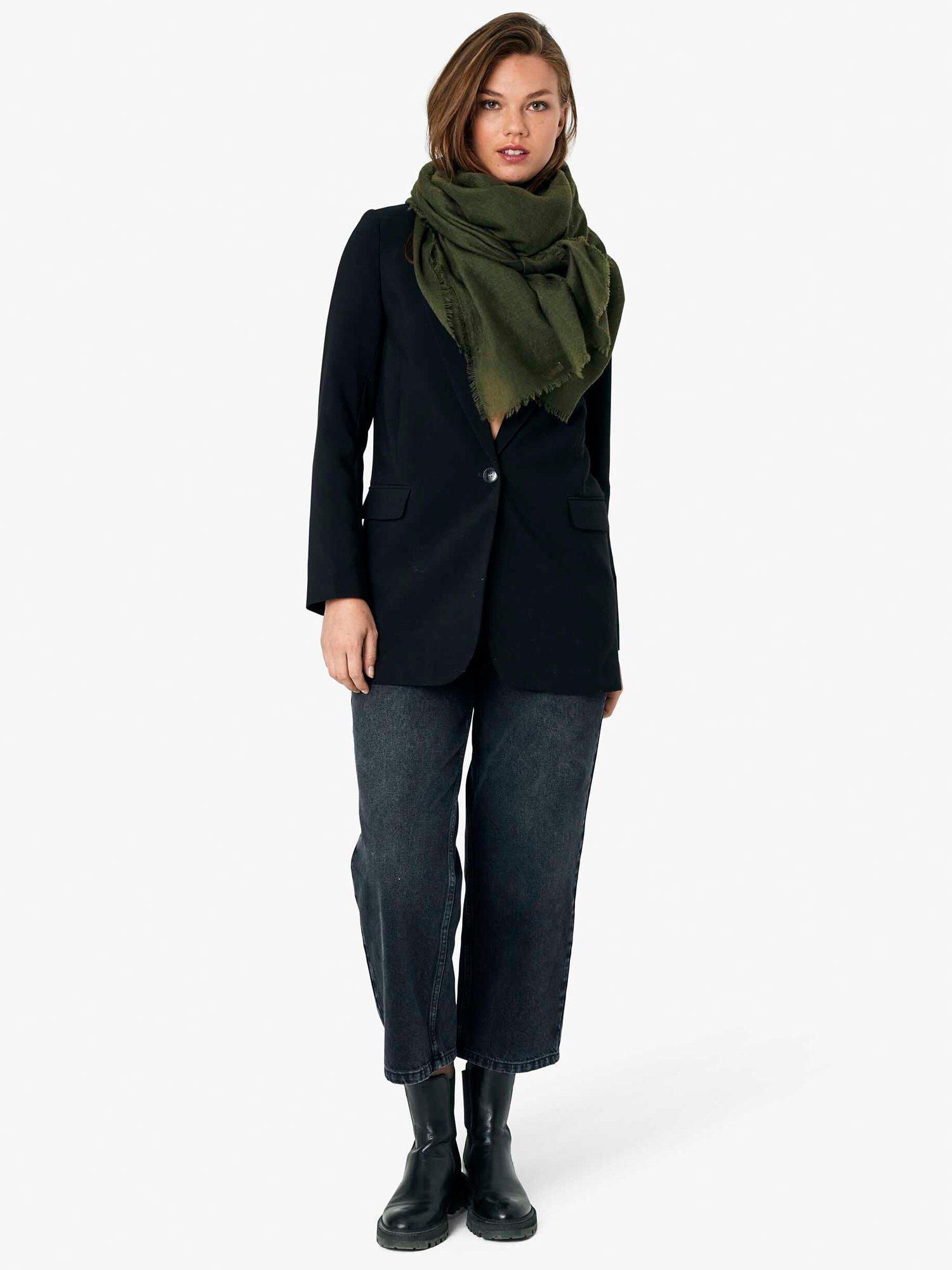 Product image 1 of 3, which shows Unmade Copenhagen Ekka Wool Scarf, Forest Night, One Size