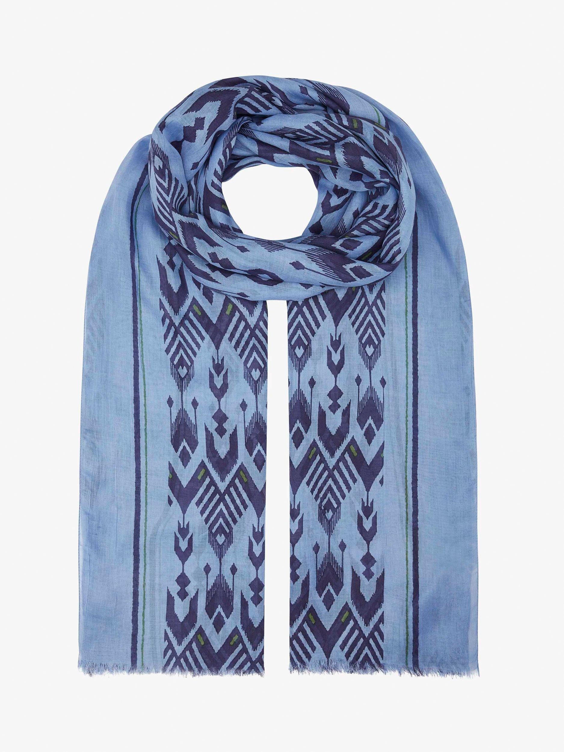 Unmade Copenhagen Katy Oriental Print Scarf, Blue/Multi