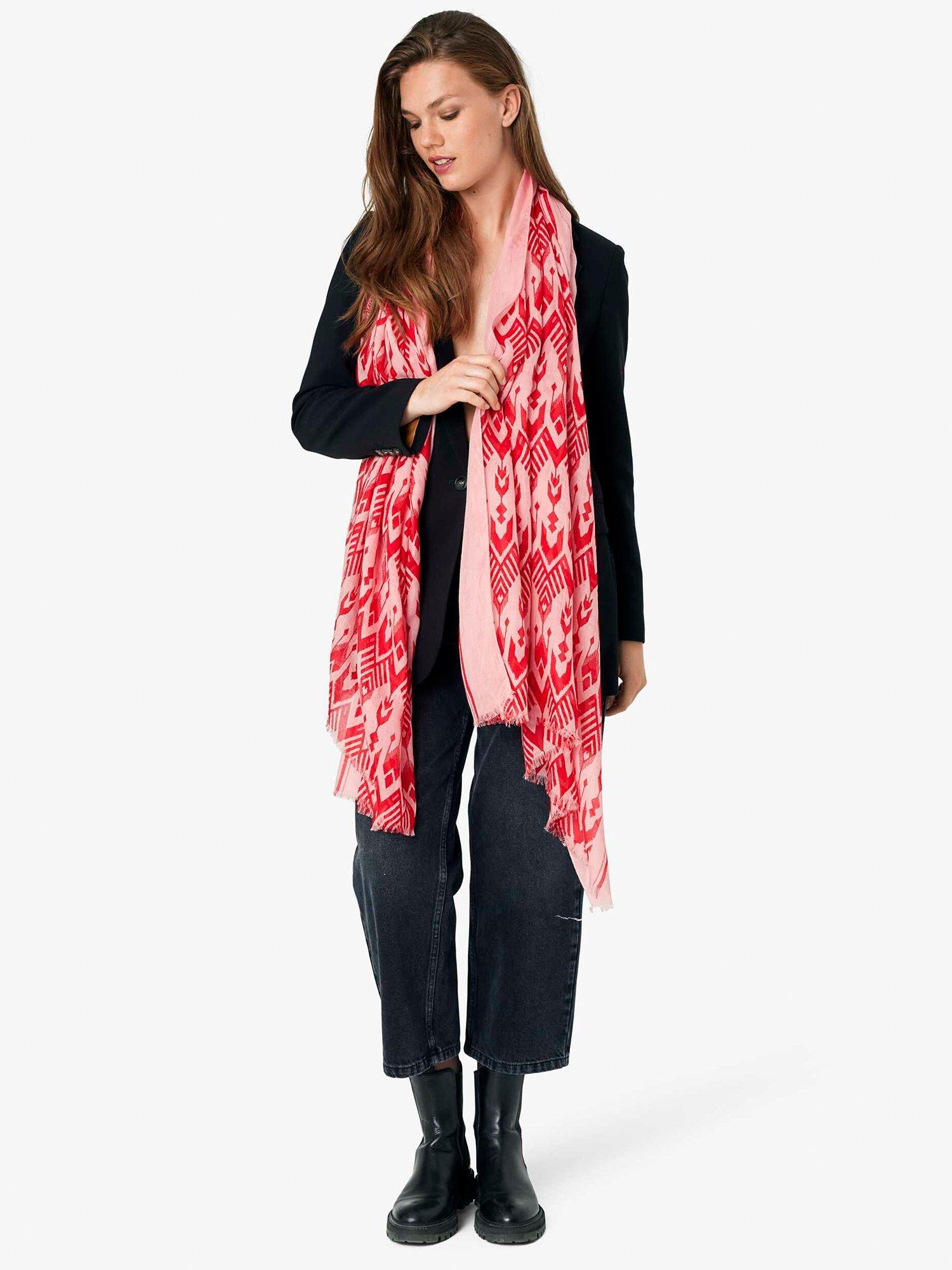 Unmade Copenhagen Katy Wool Scarf, Rose/Red, One Size