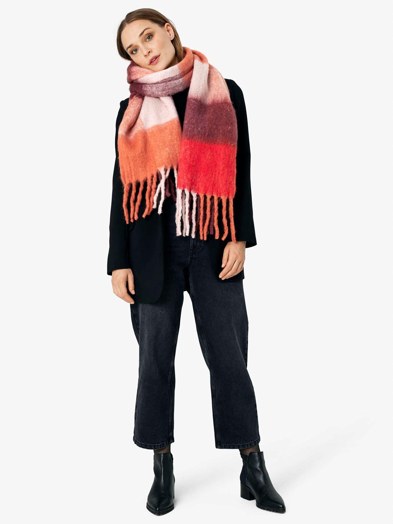 Unmade Copenhagen Nisa Wool Blend Scarf, Art Red/Orange, One Size