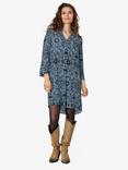 Noa Noa Louise Floral Print Tunic Dress, Blue/Black