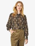 Noa Noa Nicoline Floral Print Blouse, Blue/Brown