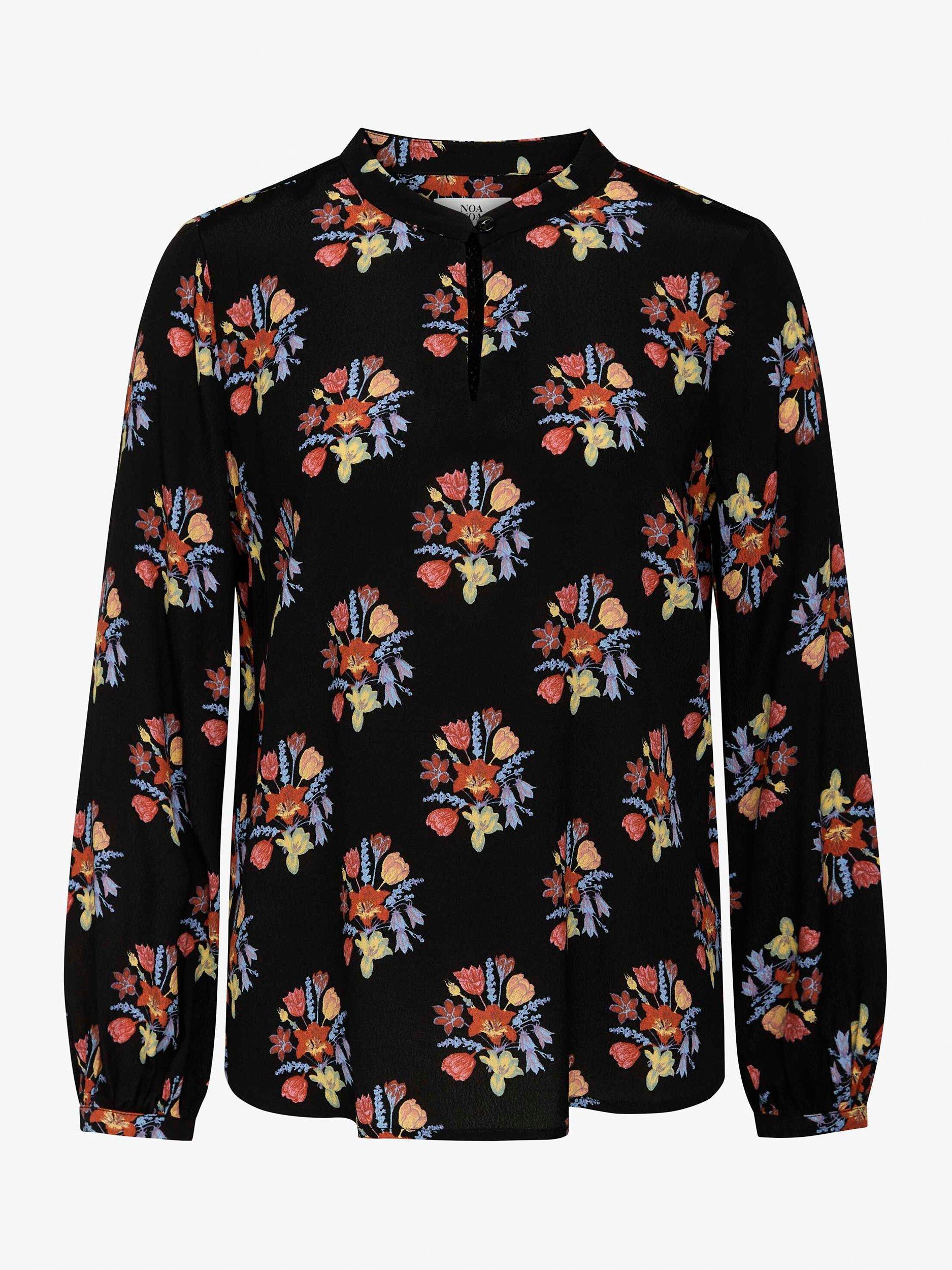 Product image 4 of 5, which shows Noa Noa Bella Floral Print Blouse, Black/Multi, 16