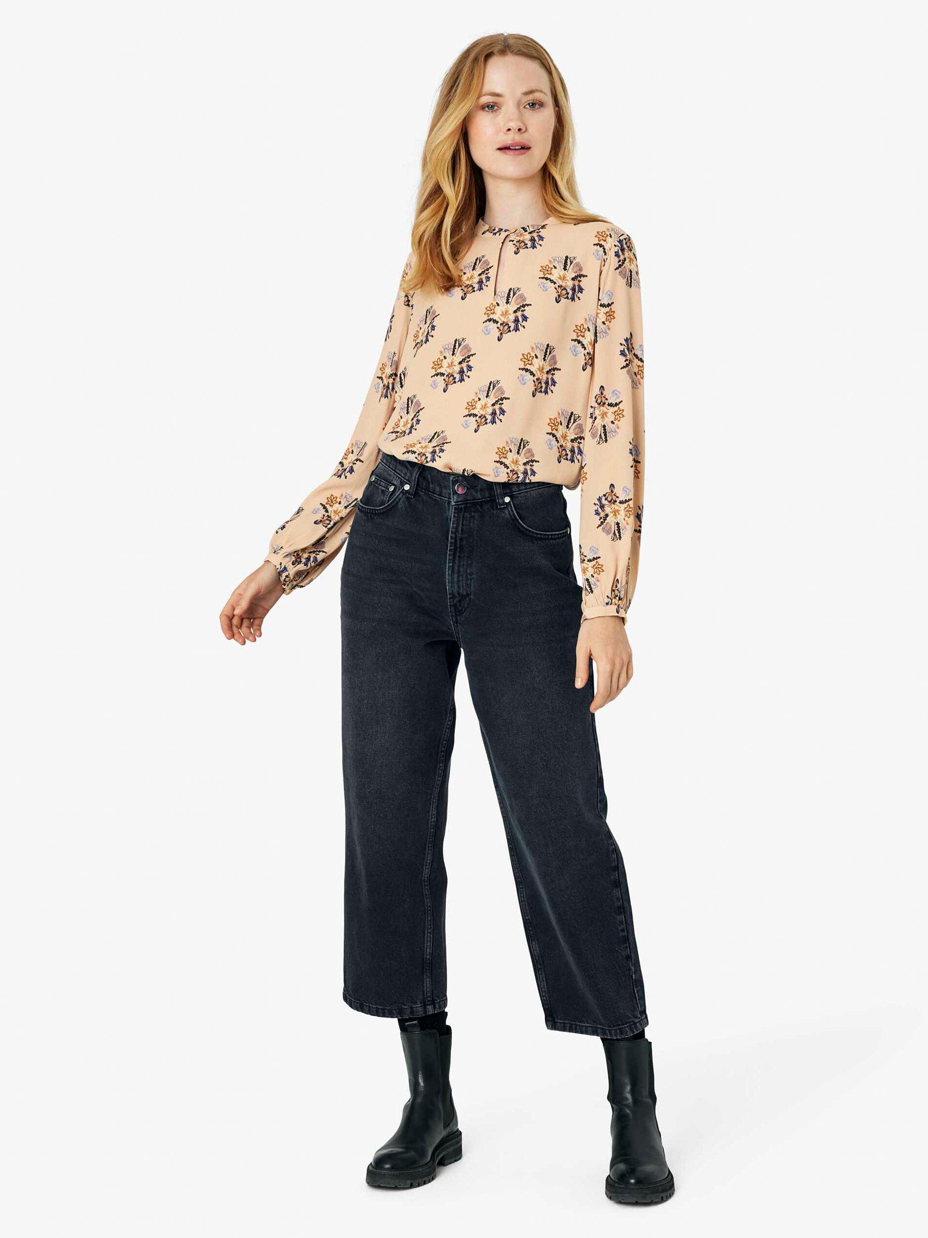 Product image 3 of 5, which shows Noa Noa Bella Floral Print Blouse, Beige/Multi, 8