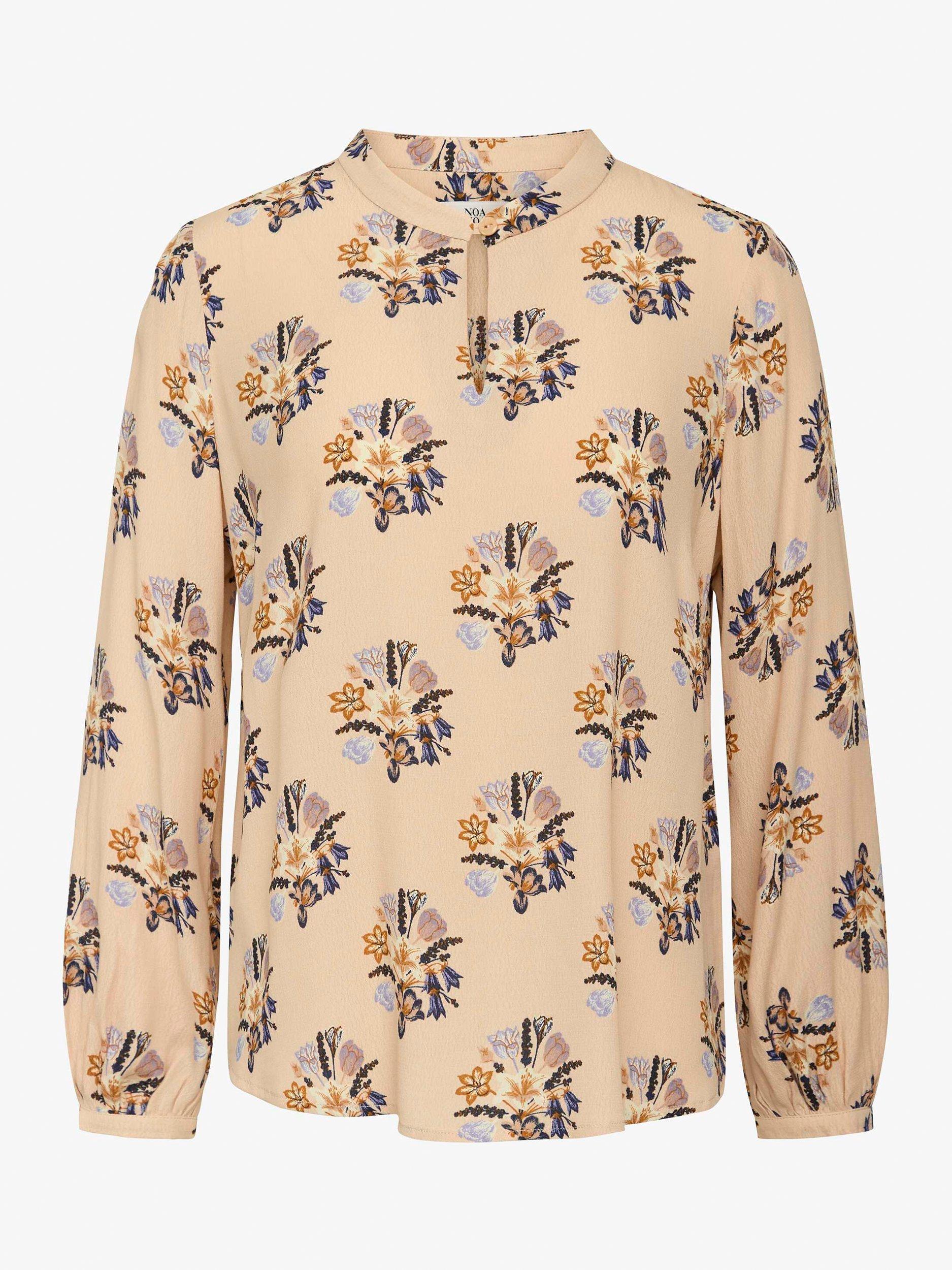 Product image 4 of 5, which shows Noa Noa Bella Floral Print Blouse, Beige/Multi, 8
