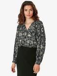 Noa Noa Louise Long Sleeve Blouse, Black/Multi