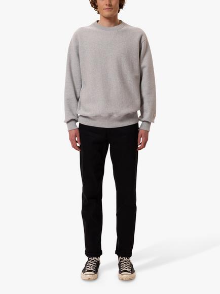 Nudie Jeans Hasse Crew Neck Jumper, Grey