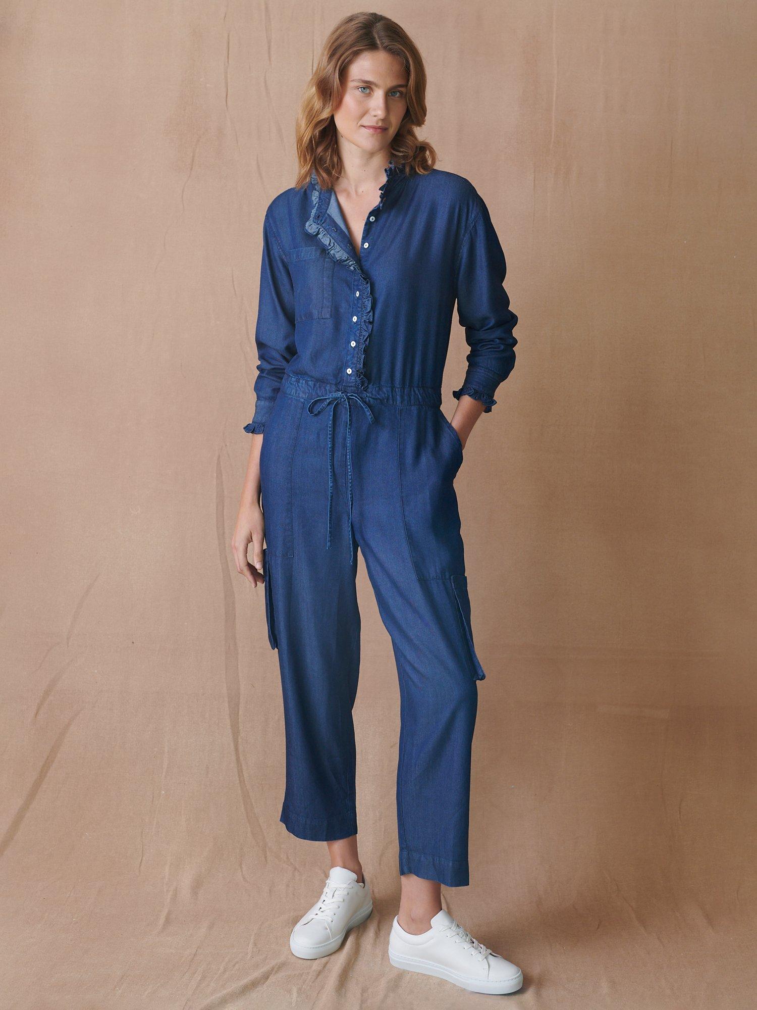 Cape Cove Lunar Denim Jumpsuit, Blue