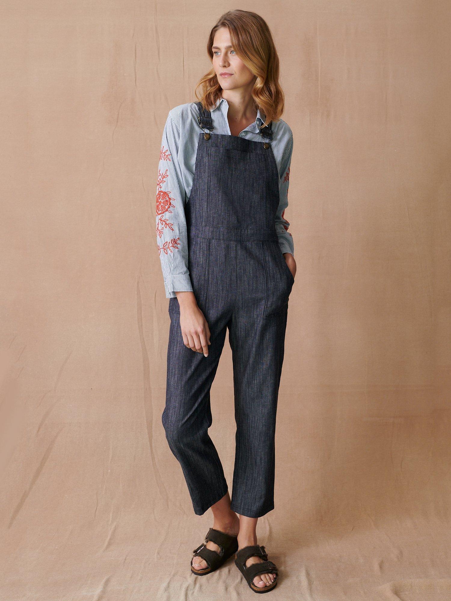 Cape Cove Denim Dungarees, Dark Blue