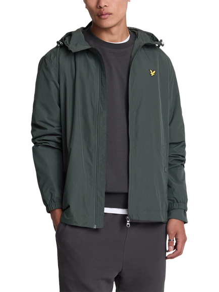 Lyle & Scott Zip Through Hoodie, Dark Navy, W635 Gunmetal