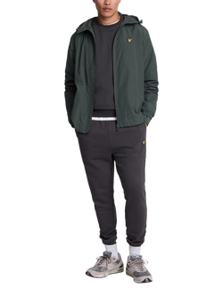 Lyle & Scott Zip Through Hoodie, Dark Navy - view 2, W635 Gunmetal