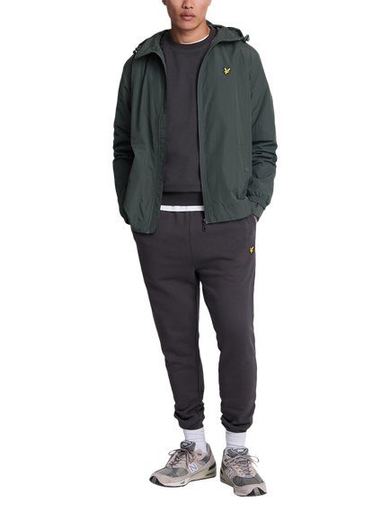 Lyle & Scott Zip Through Hoodie, Dark Navy - view 2, W635 Gunmetal