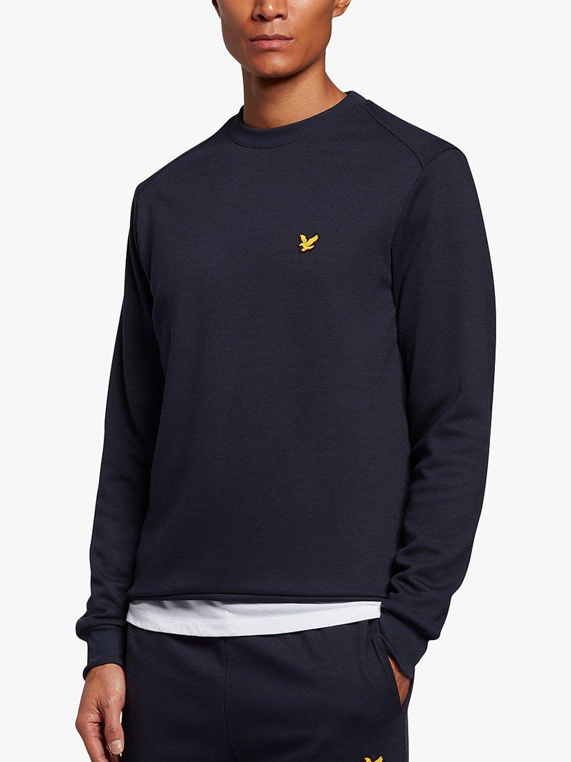 Lyle & Scott Crew Neck Fly Fleece, Z271 Dark Navy, L