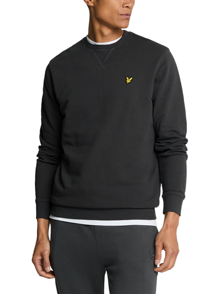 Lyle & Scott Logo Crew Neck Cotton Sweatshirt, Gunmetal