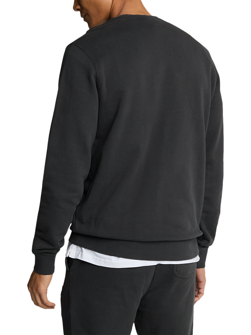 Product image 3 of 5, which shows Lyle & Scott Logo Crew Neck Cotton Sweatshirt, Gunmetal, XS