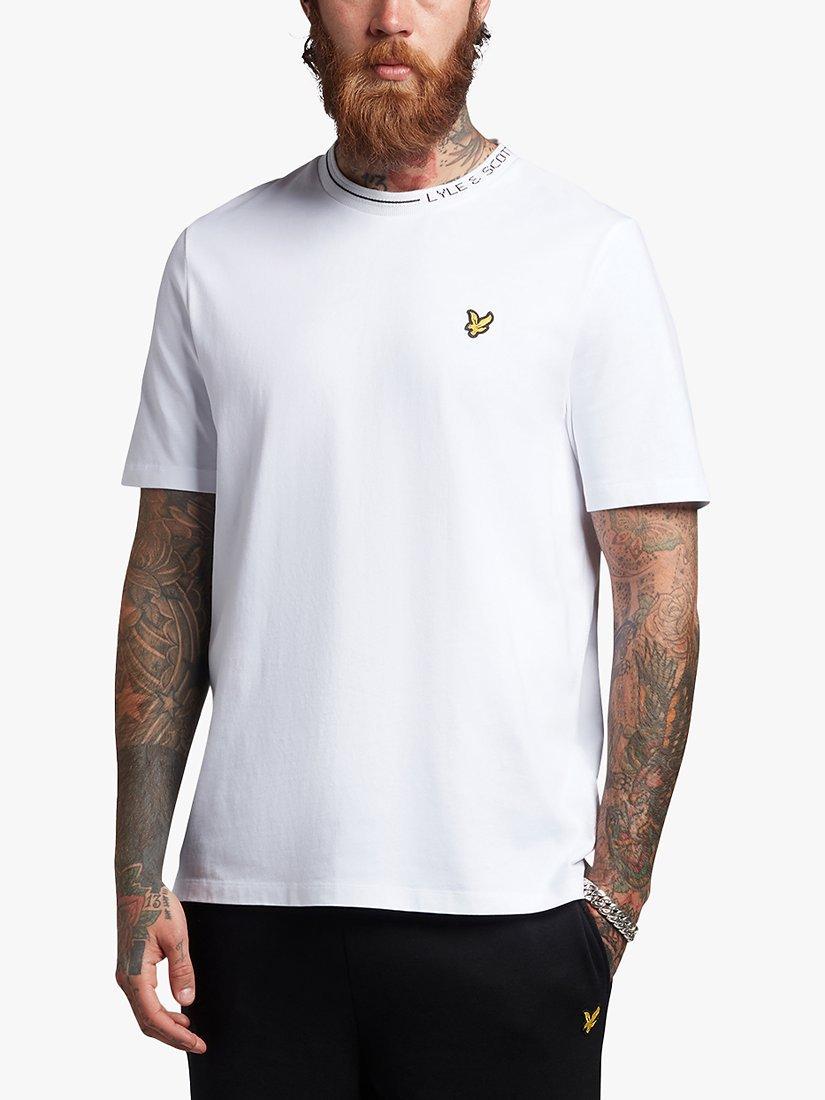 Lyle & Scott Branded Ringer T-Shirt, White