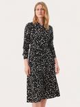 Part Two Shelby Ecovero Dress, Black Dot Print