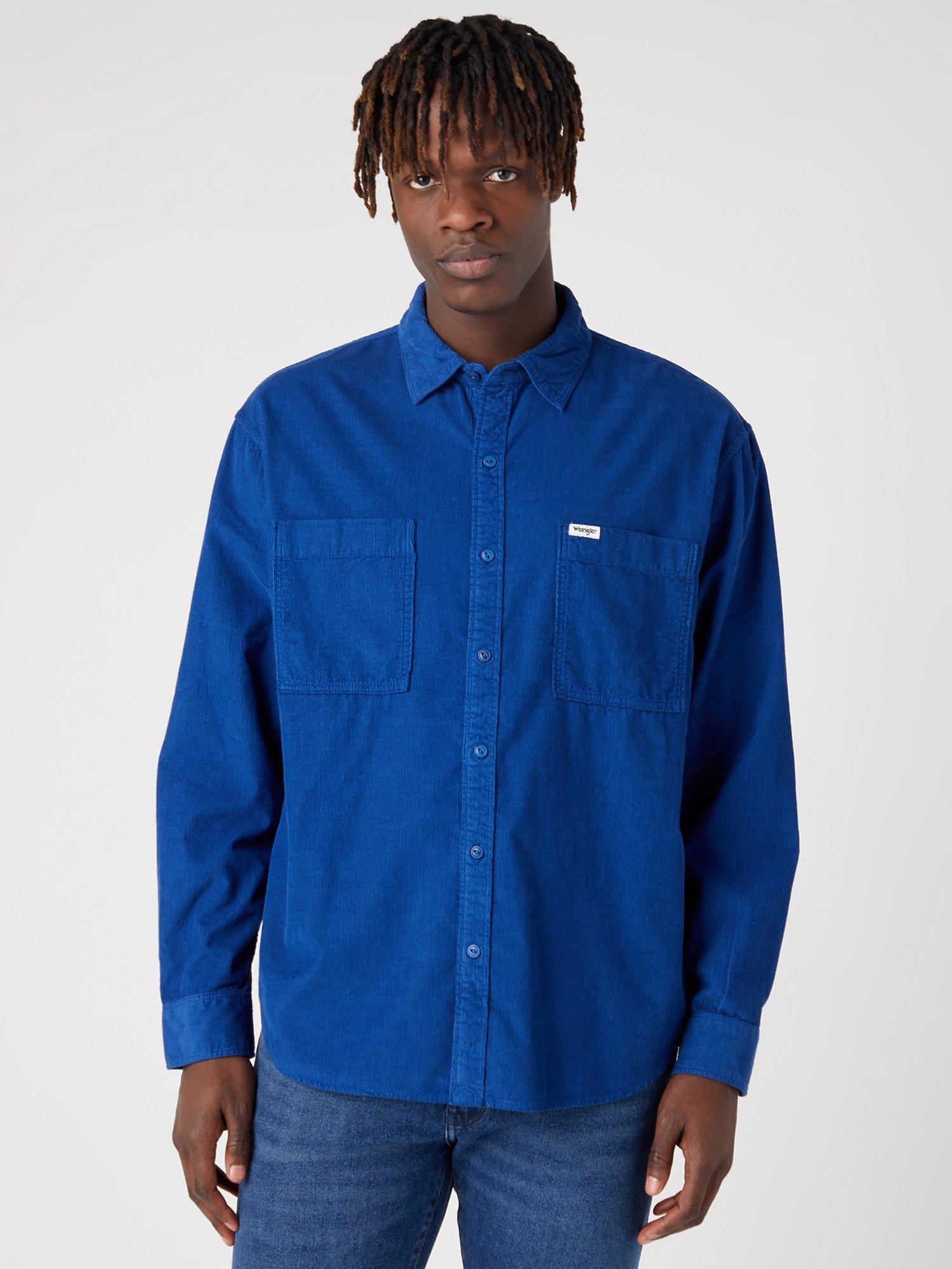 Wrangler Relaxed 2 Pocket Shirt, Blue