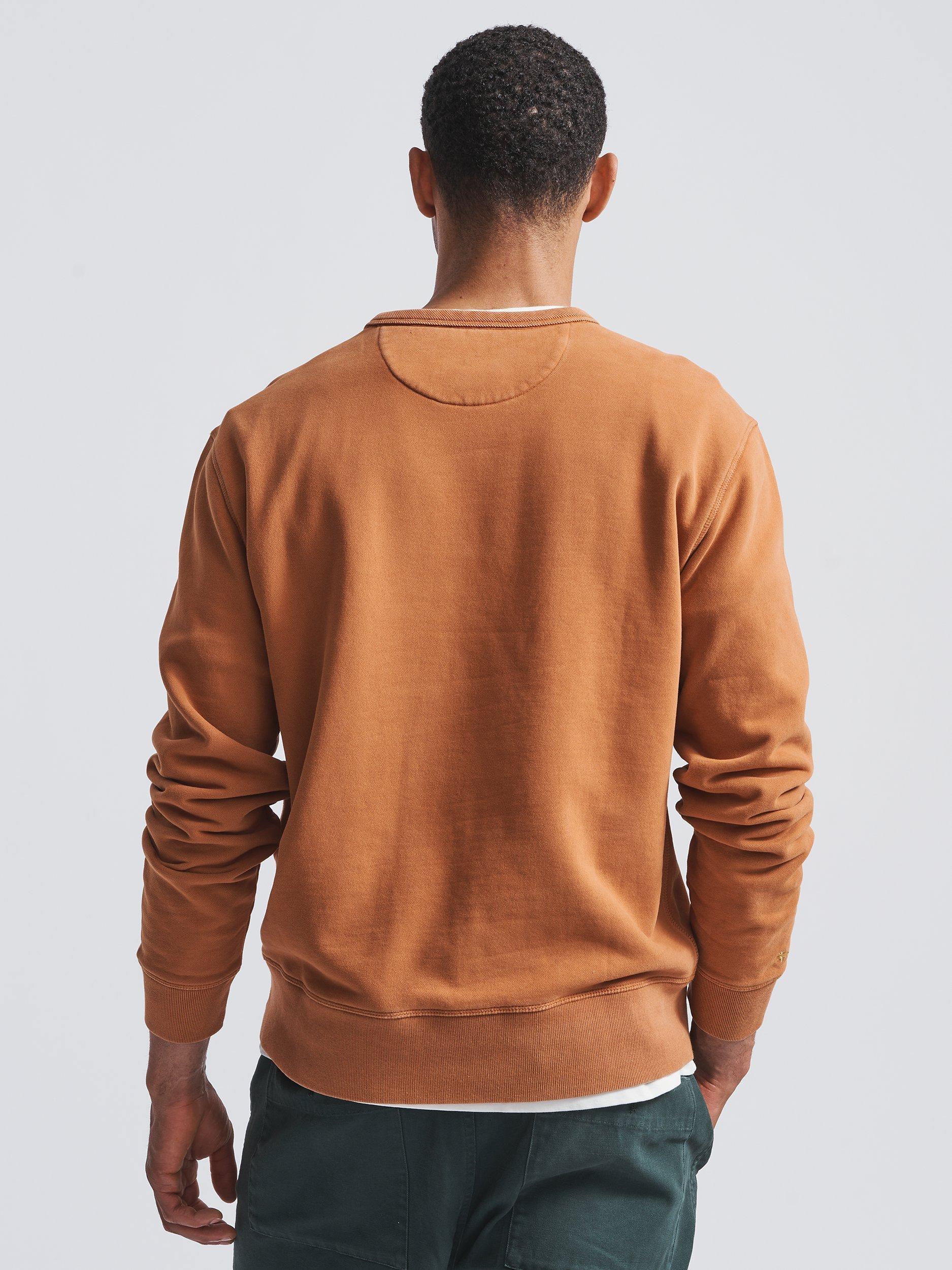 Product image 2 of 6, which shows Aubin Vestry Crew Neck Cotton Sweatshirt, Ginger, XS