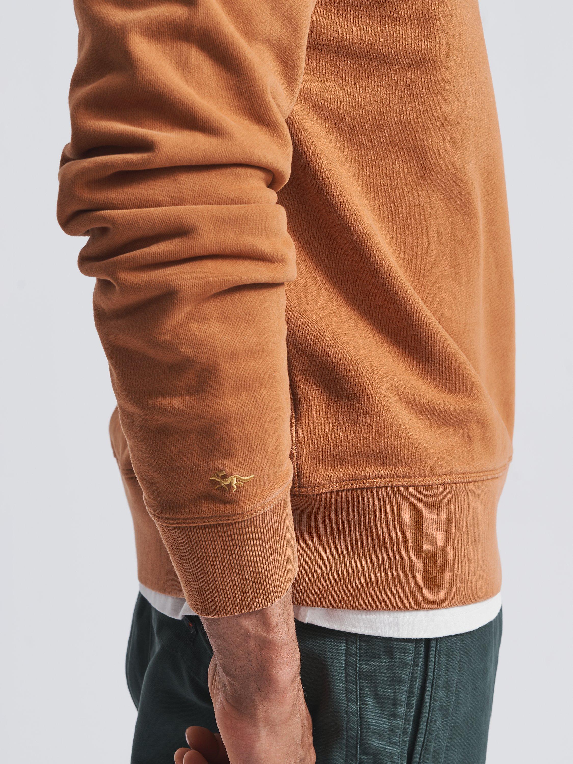 Product image 5 of 6, which shows Aubin Vestry Crew Neck Cotton Sweatshirt, Ginger, XS