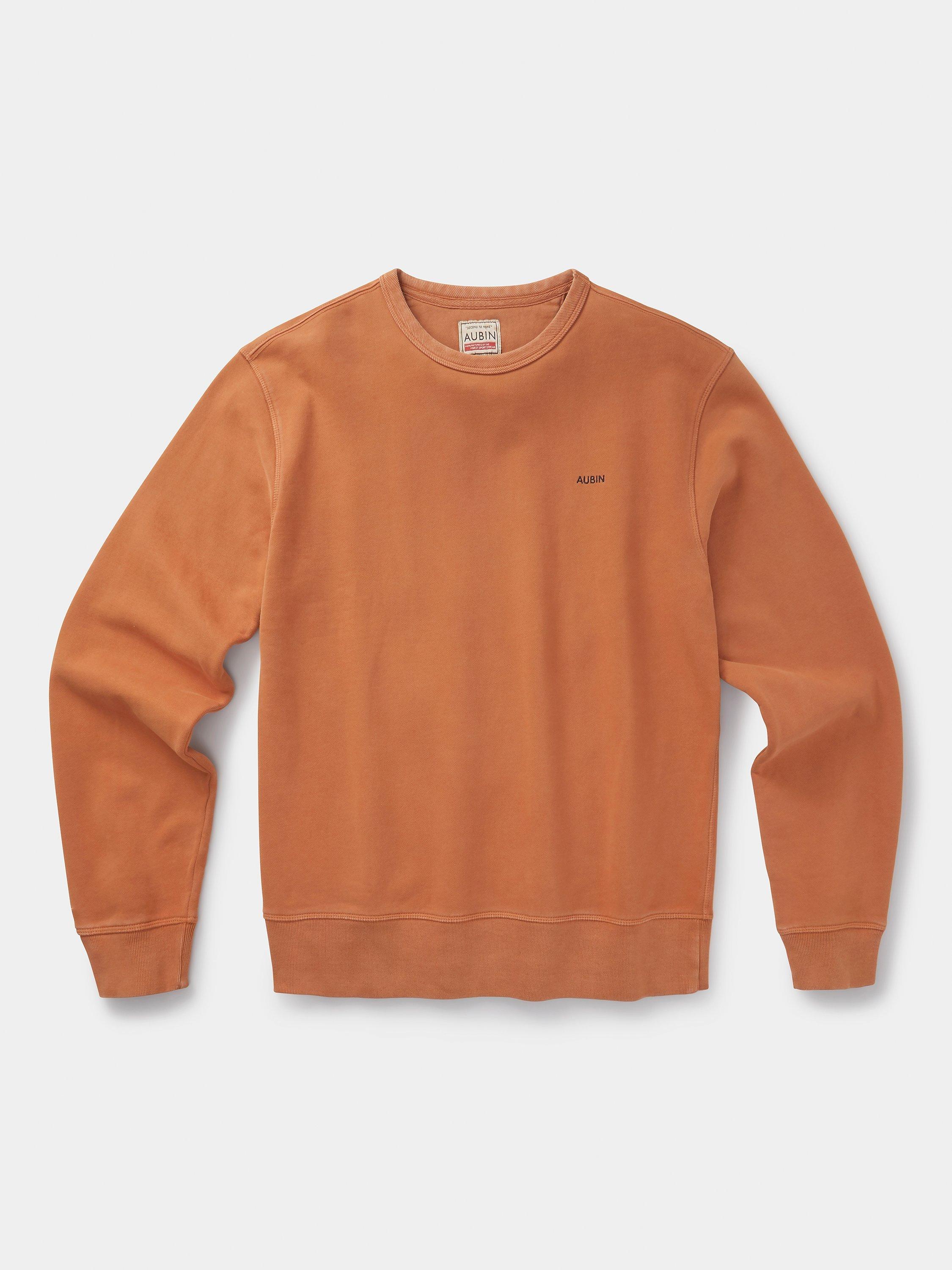 Product image 6 of 6, which shows Aubin Vestry Crew Neck Cotton Sweatshirt, Ginger, XS