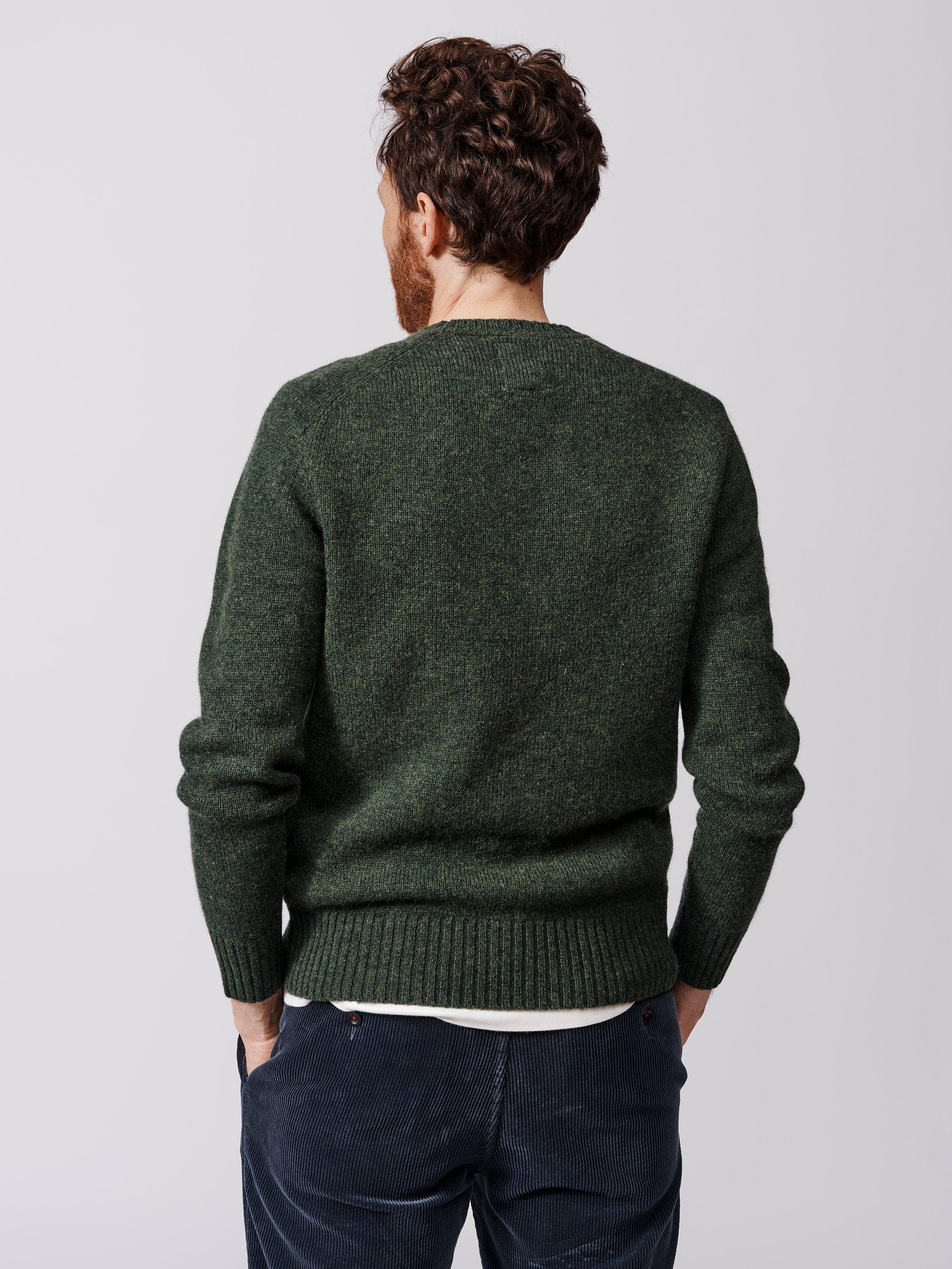 Product image 2 of 5, which shows Aubin Prestwick Wool Jumper, Dark Green, S