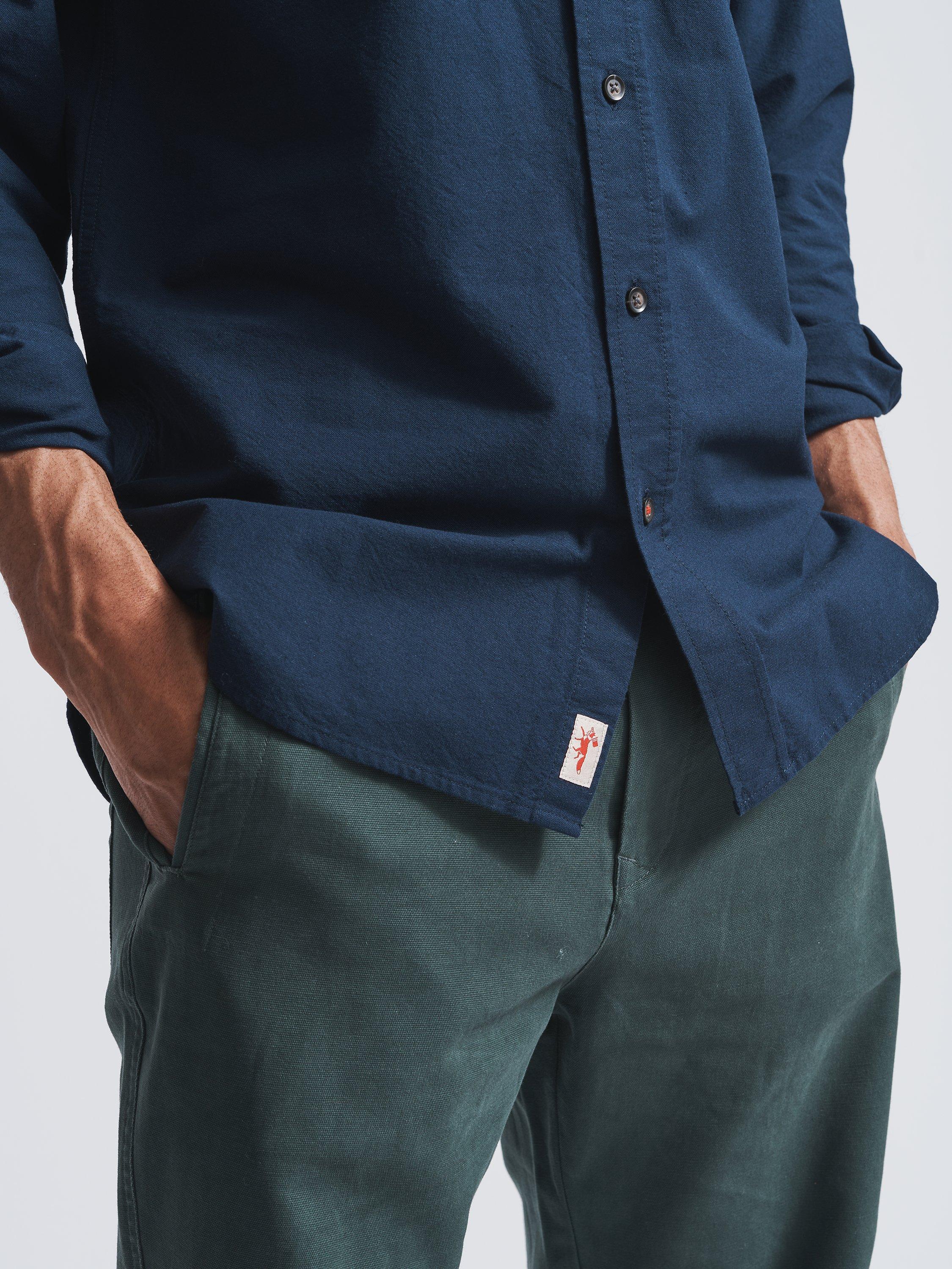 Product image 4 of 5, which shows Aubin Aldridge Oxford Cotton Button Down Shirt, Navy, XXXL