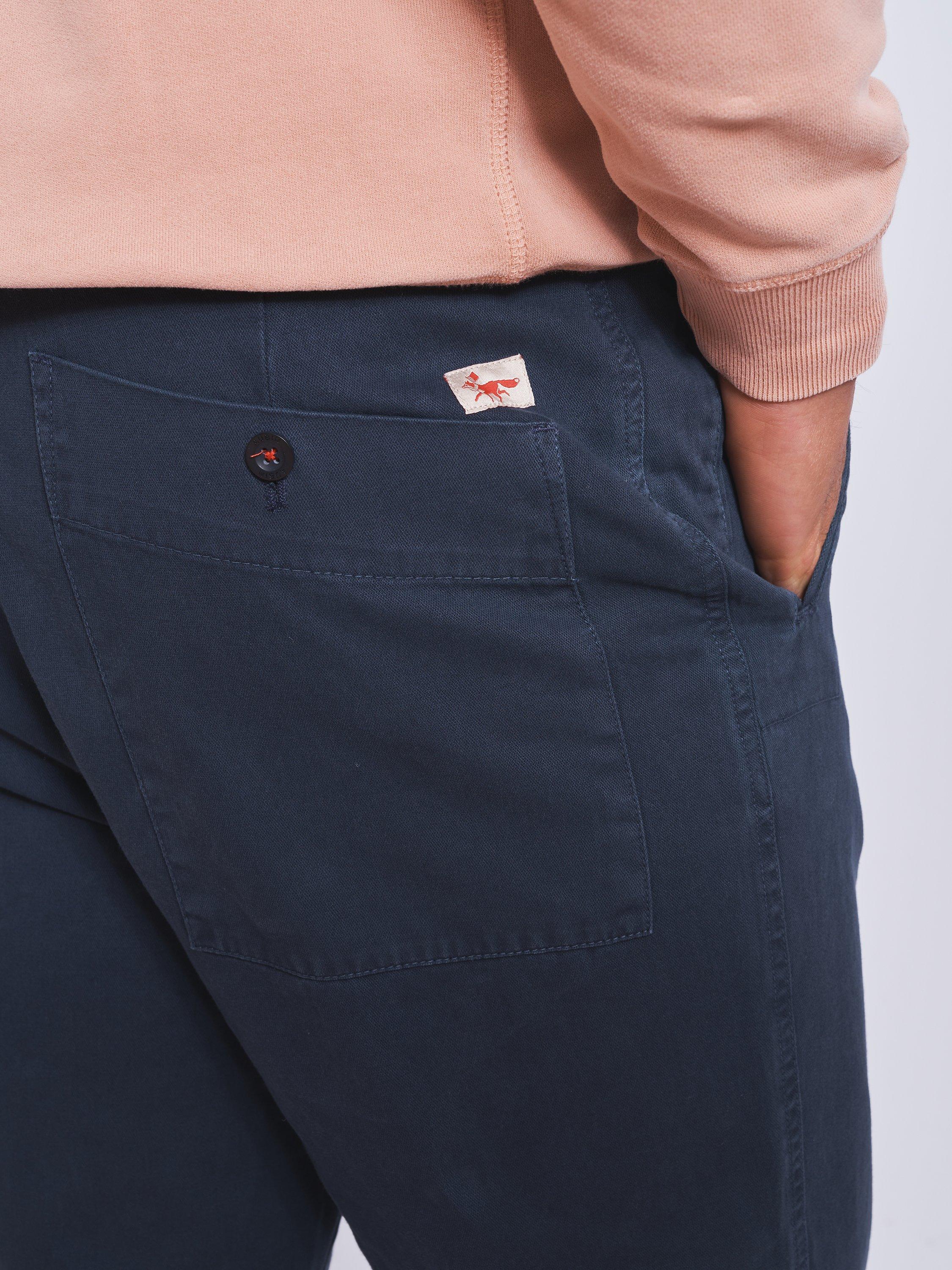 Product image 5 of 5, which shows Aubin Elsham Cotton Cargo Trousers, Navy, 30R