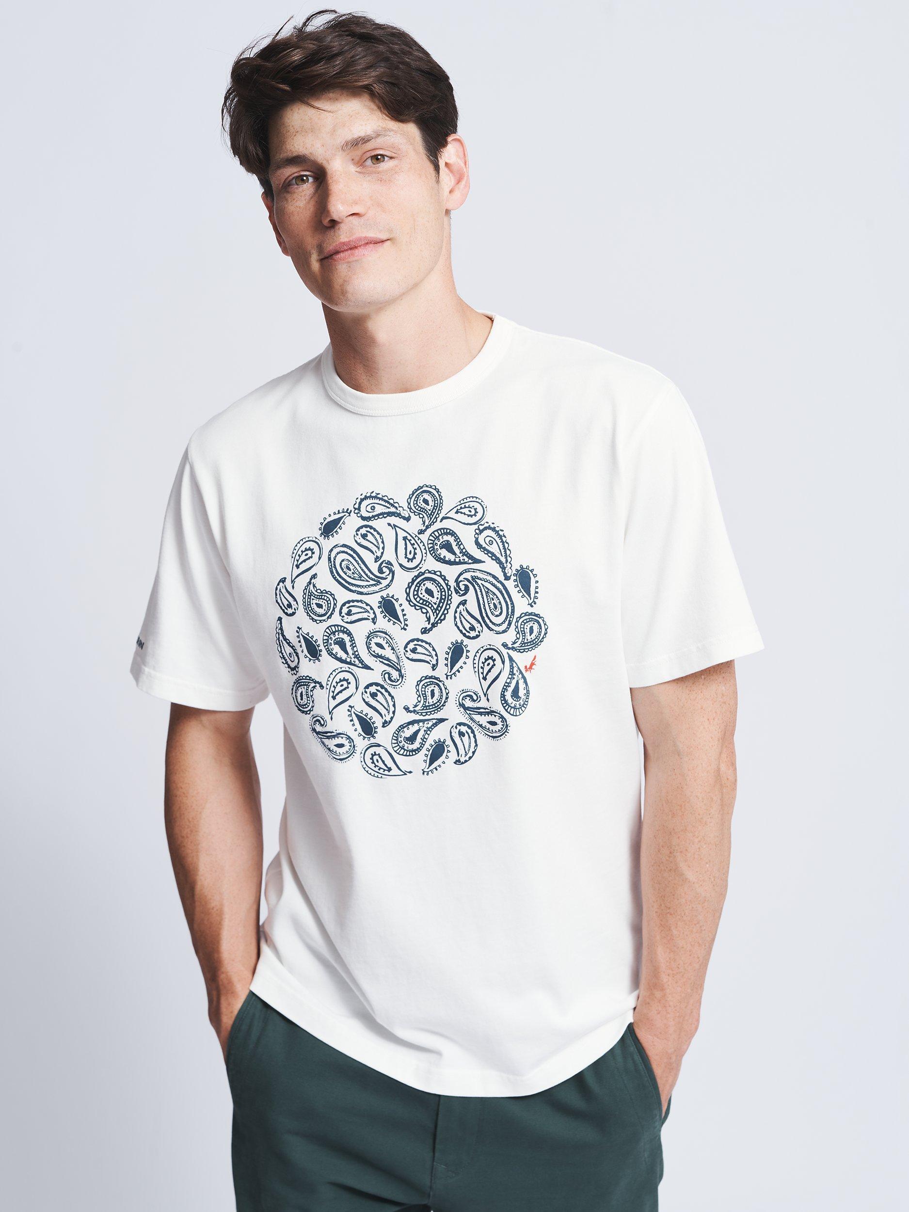 Aubin Newburgh Relaxed T-Shirt, Paisley Stamp
