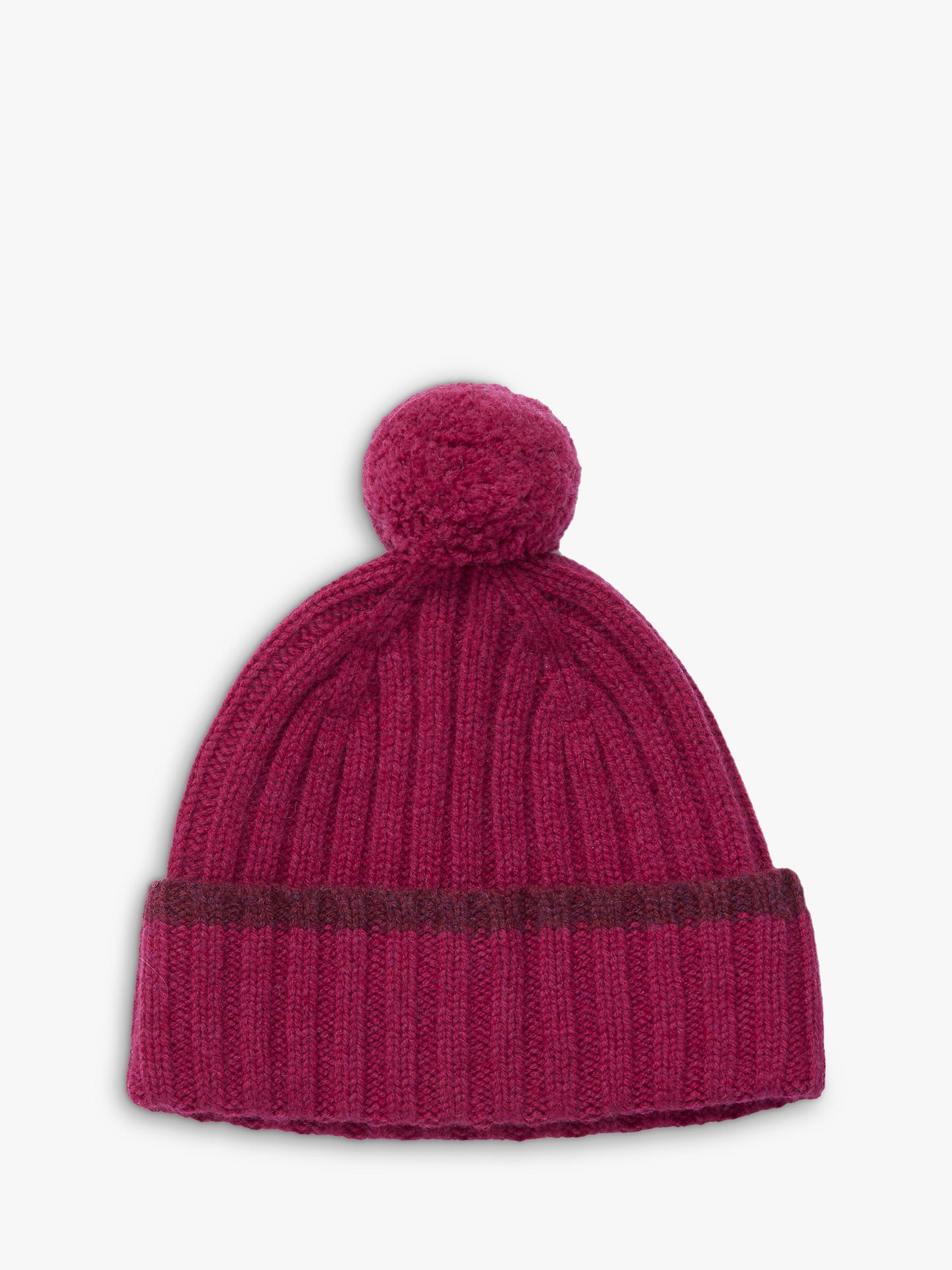Celtic & Co. Lambswool Bobble Hat, Anemone, One Size