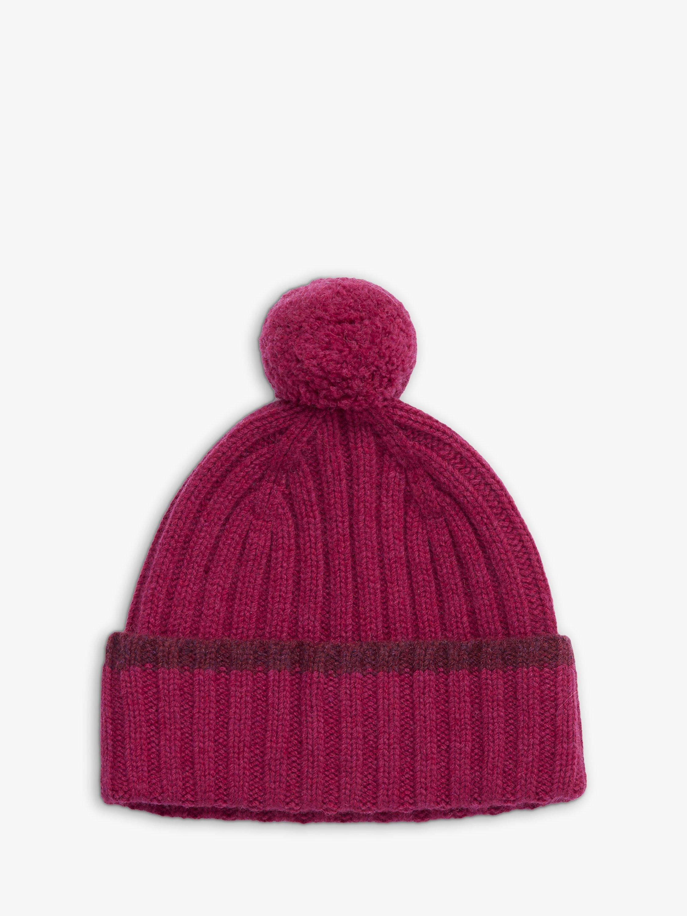 Celtic & Co. Lambswool Bobble Hat, Anemone, One Size