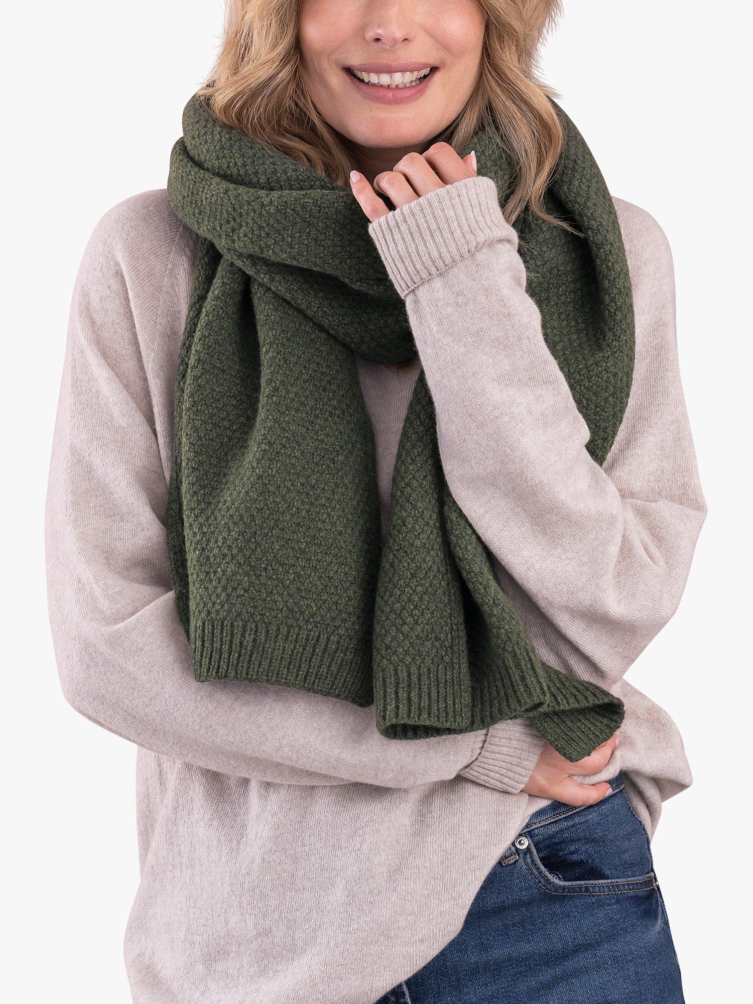Celtic & Co. Lambswool Moss Stitch Scarf