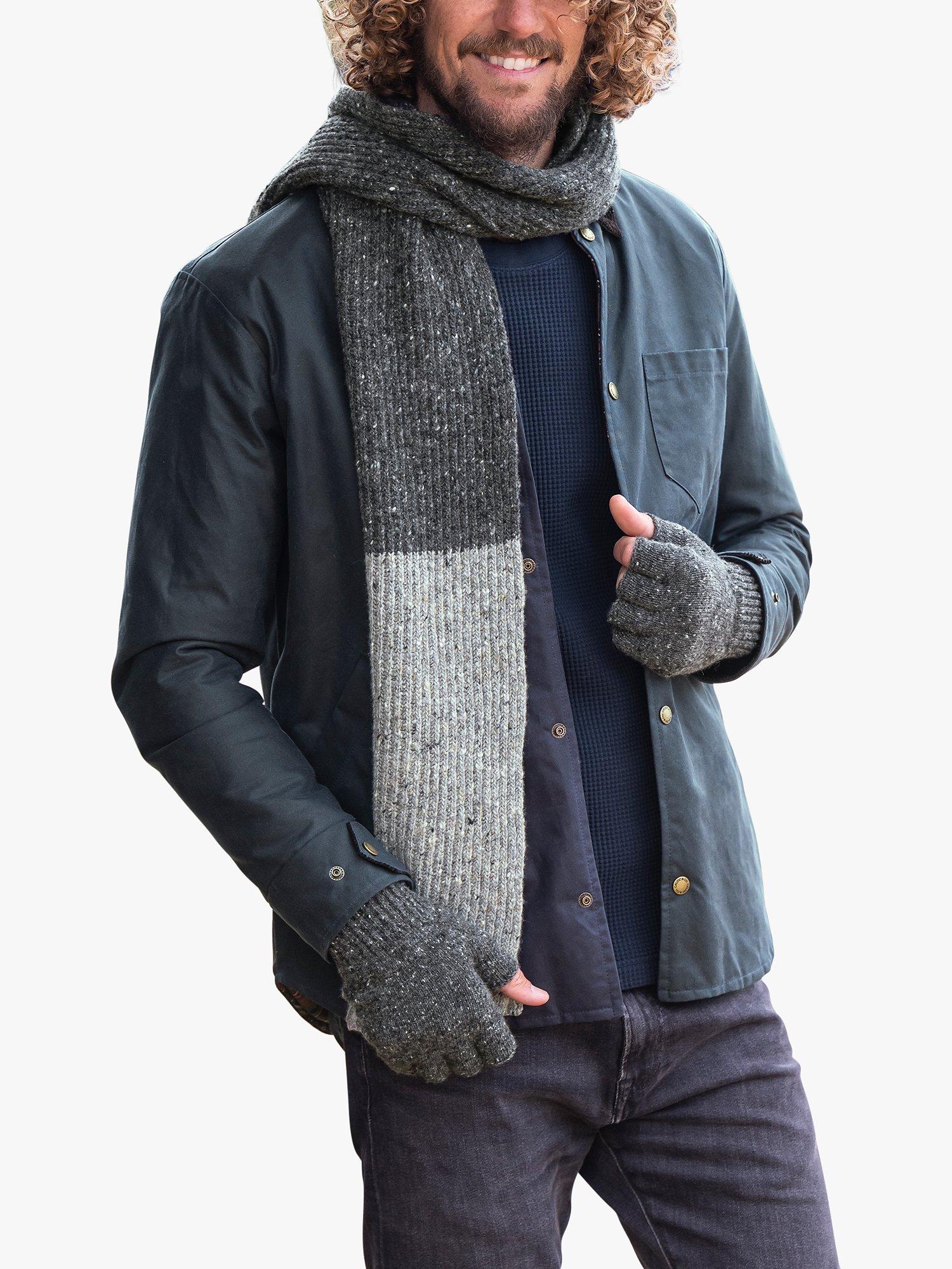 Celtic & Co. Unisex Donegal Wool Scarf, Charcoal