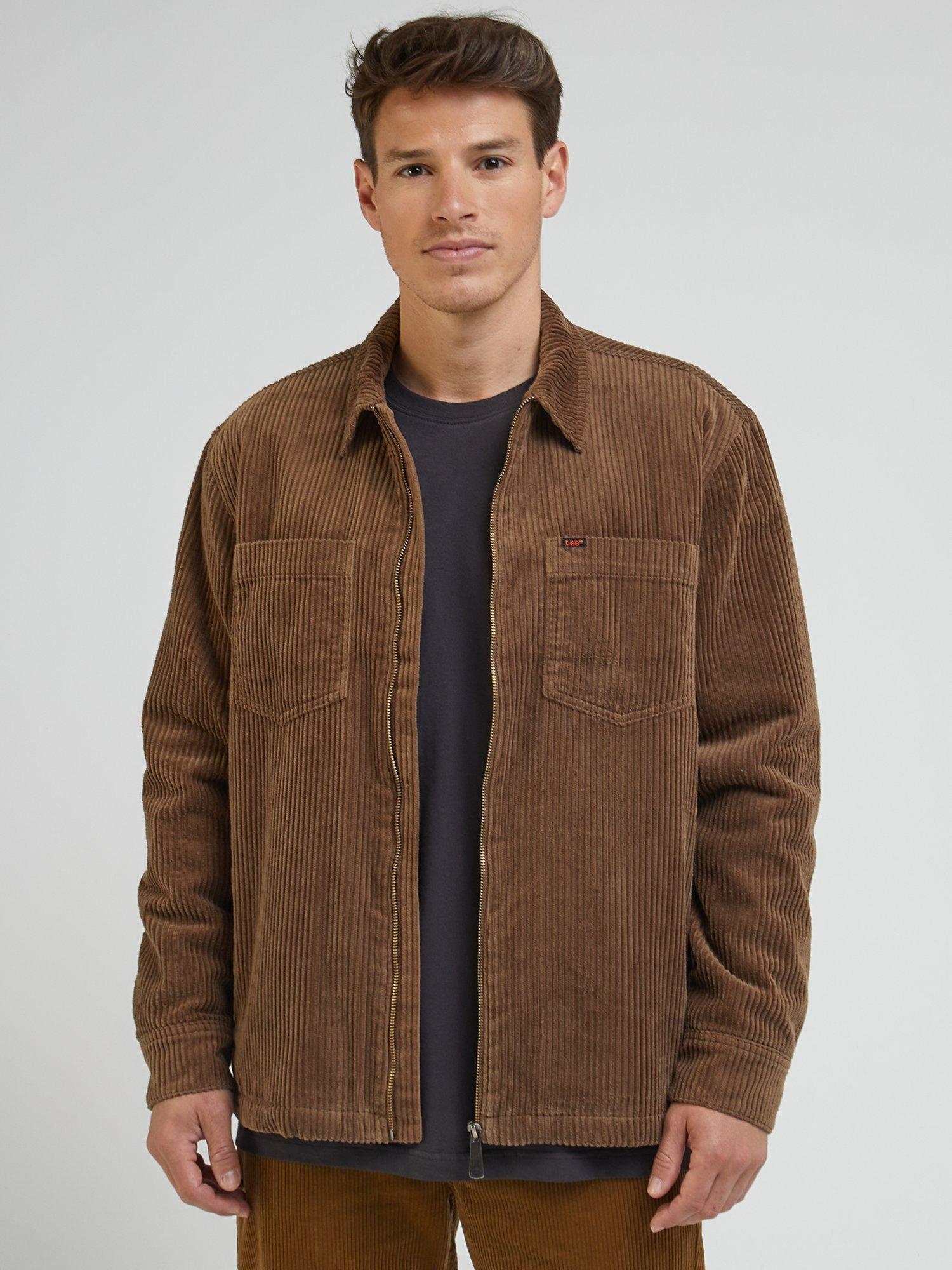 Lee Relaxed Zip-Through Overshirt, Truffle
