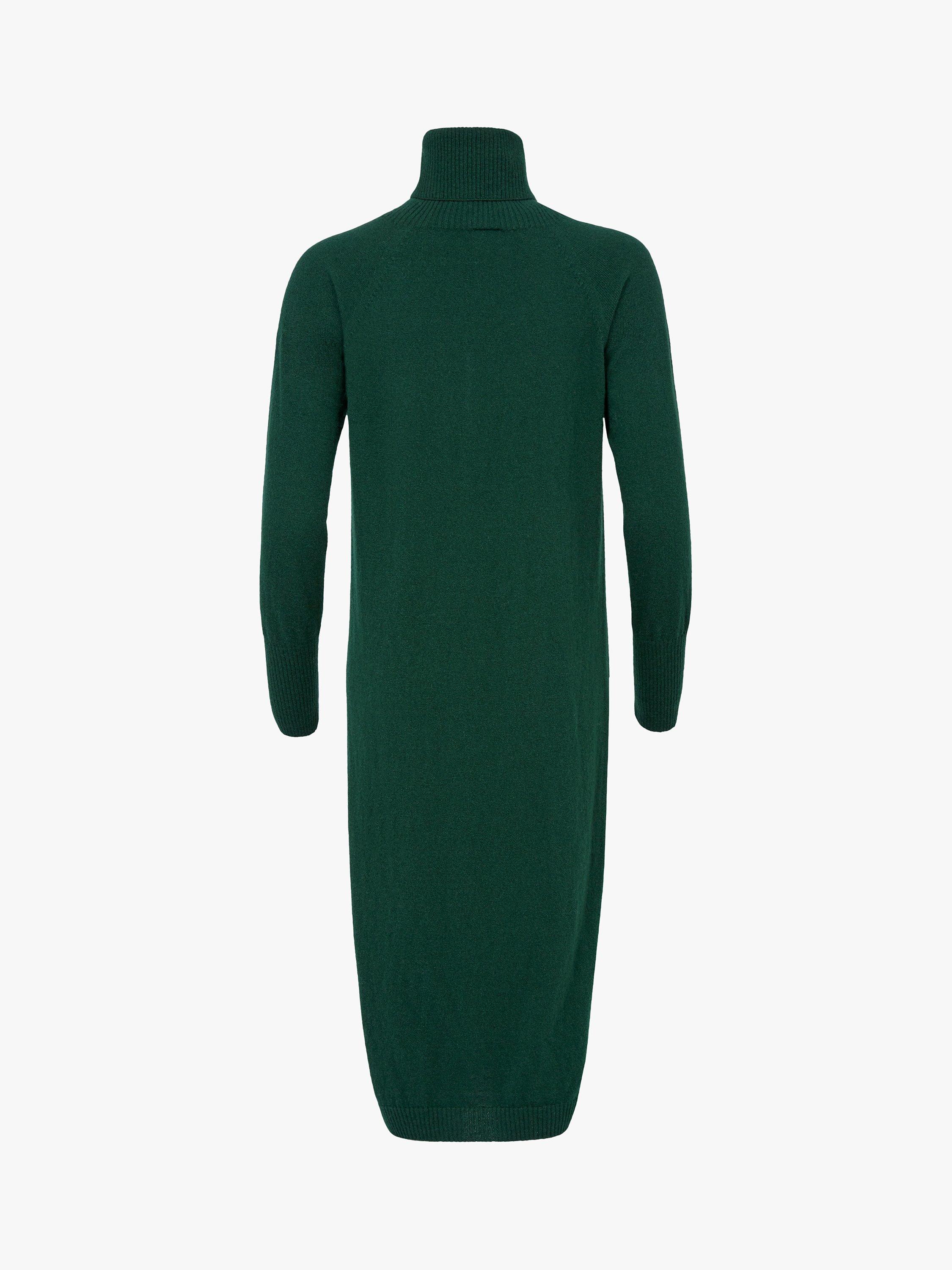 Celtic & Co. Supersoft Midi Roll Neck Jumper Dress, Pine, XS