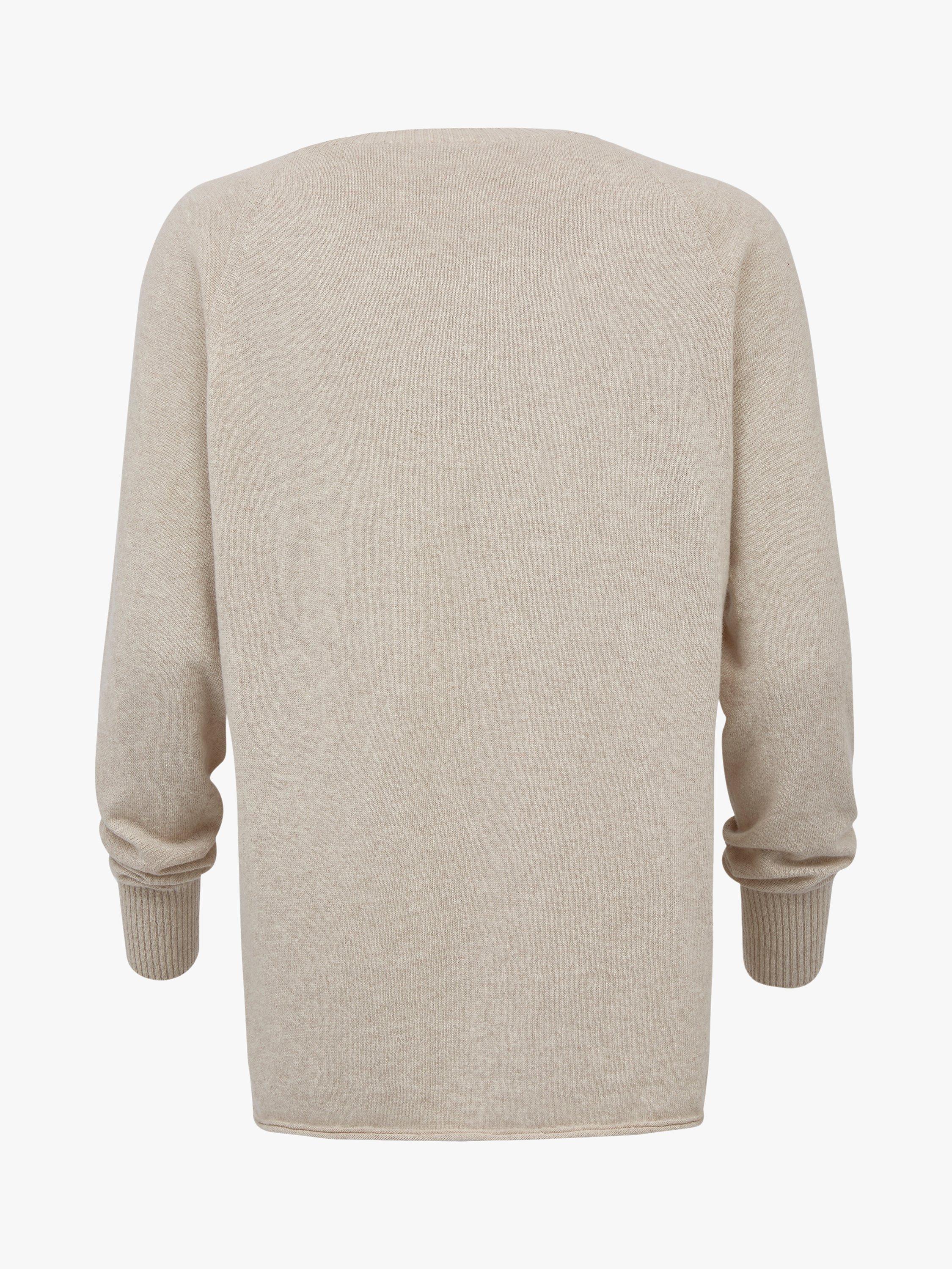 Celtic & Co. Slouch Wool Crew Neck Jumper, Oatmeal, XS