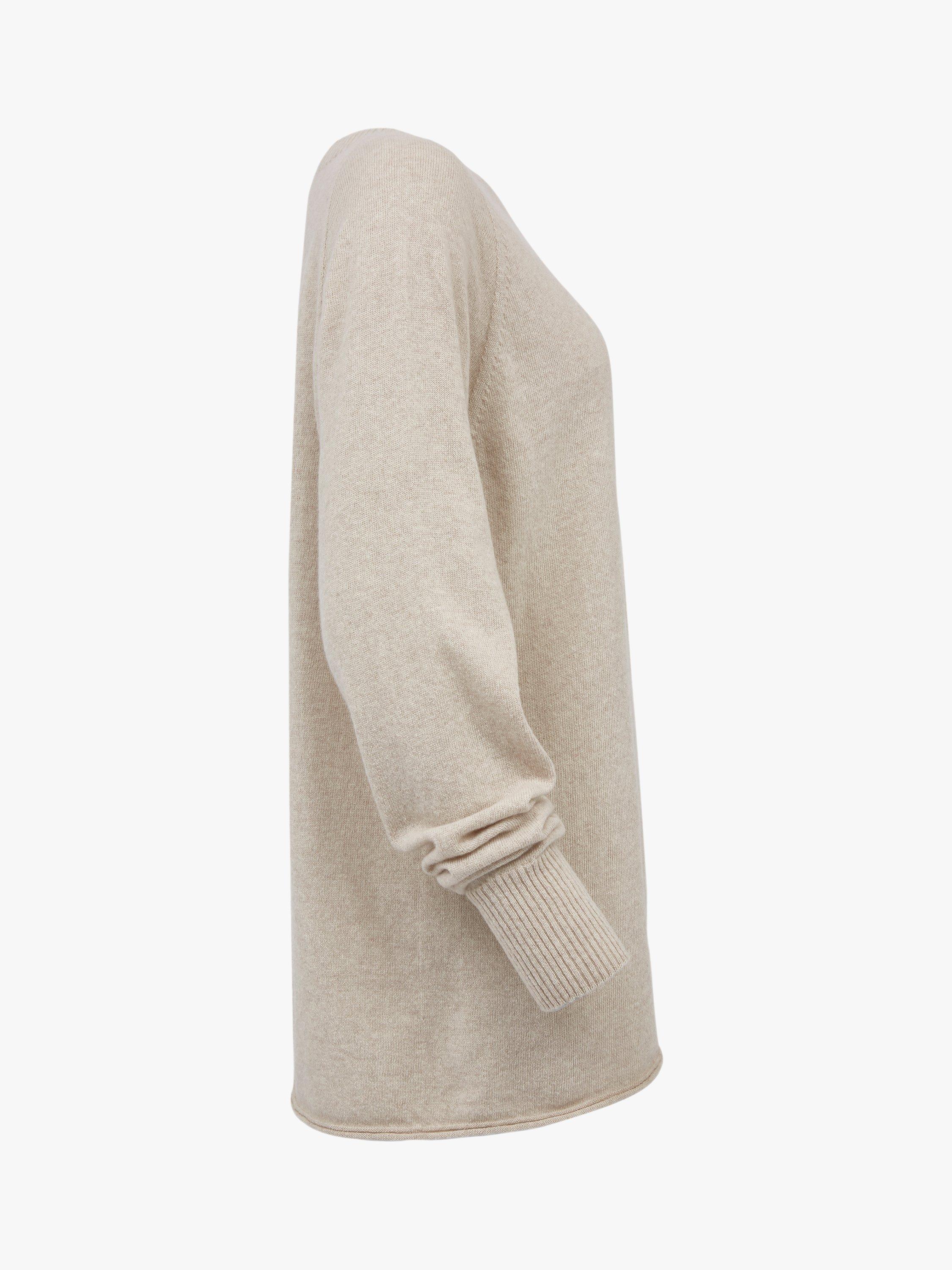 Celtic & Co. Slouch Wool Crew Neck Jumper, Oatmeal, XS