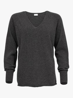 Celtic & Co. Wool V-Neck Jumper - view 2, Charcoal