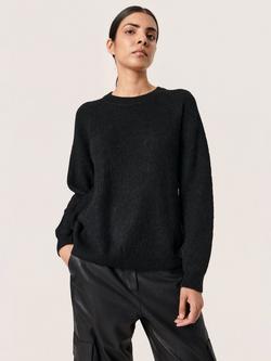Soaked In Luxury Tuesday Wool Blend Raglan Sleeve Jumper, Black