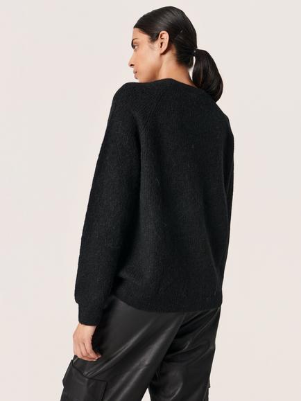 Soaked In Luxury Tuesday Wool Blend Raglan Sleeve Jumper - view 2, Black