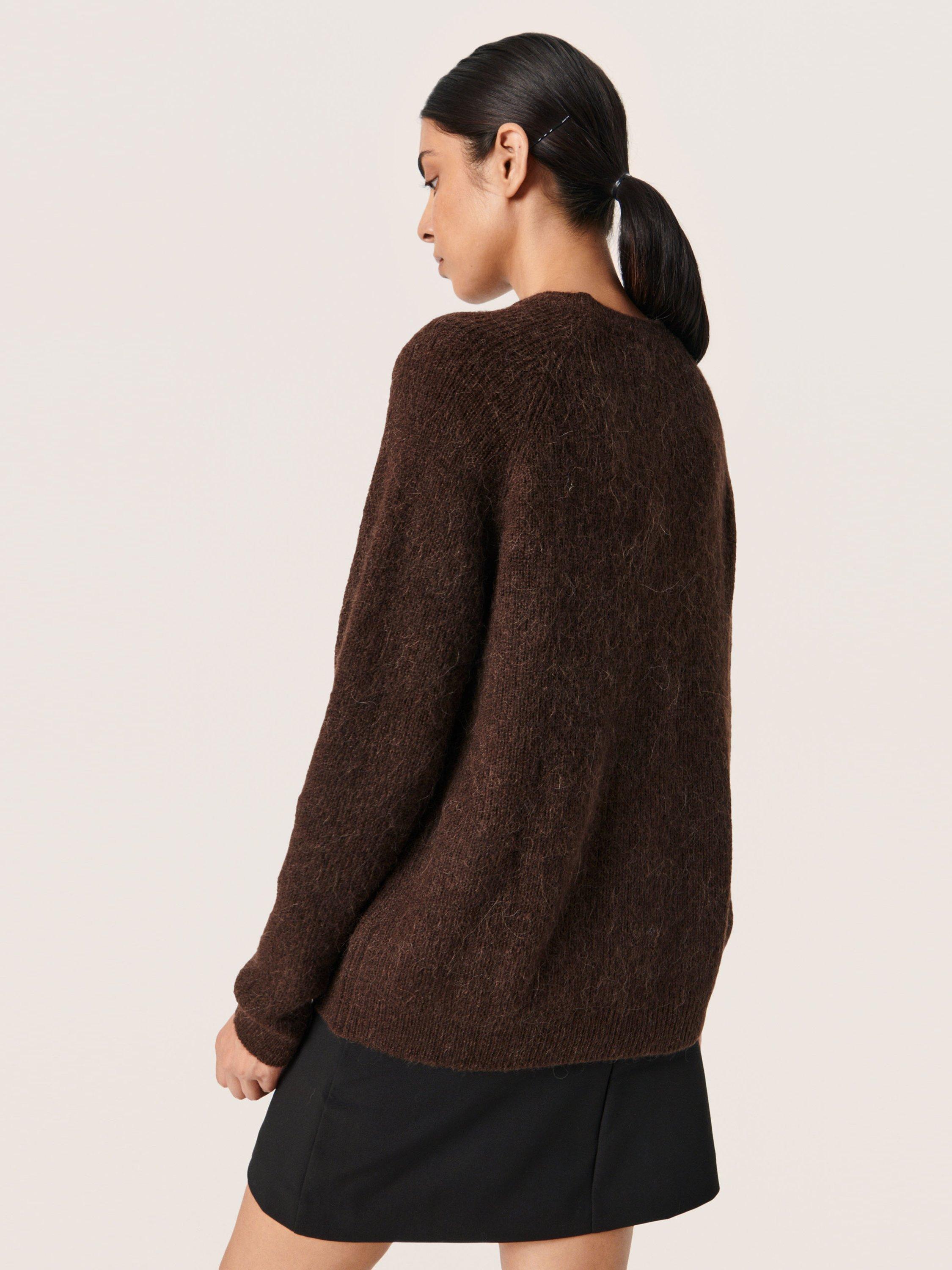 Product image 2 of 6, which shows Soaked In Luxury Tuesday Crew Neck Jumper, Hot Fudge, XS