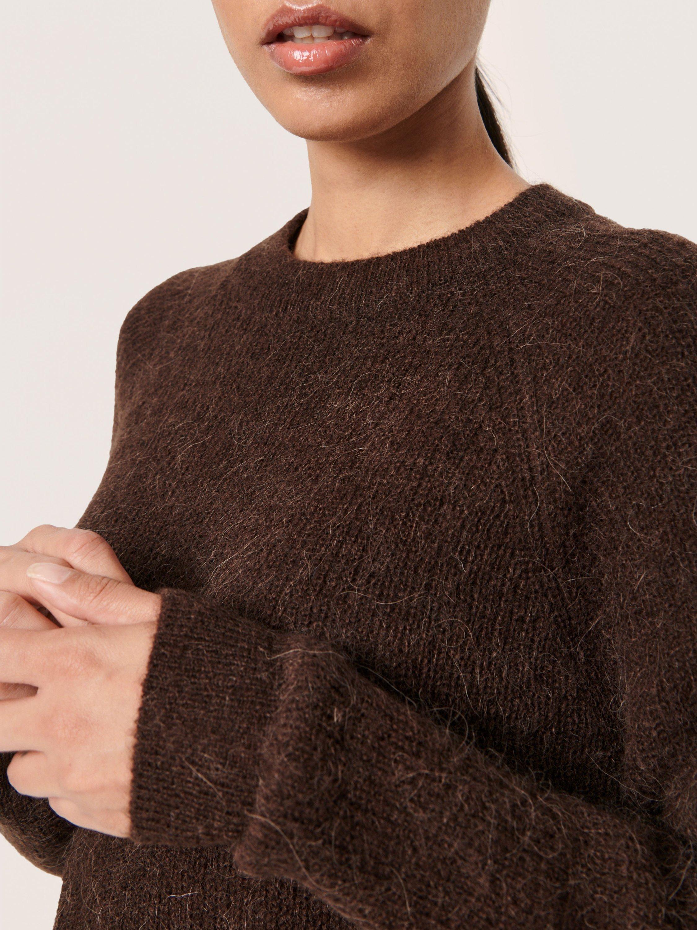 Product image 4 of 6, which shows Soaked In Luxury Tuesday Crew Neck Jumper, Hot Fudge, XS
