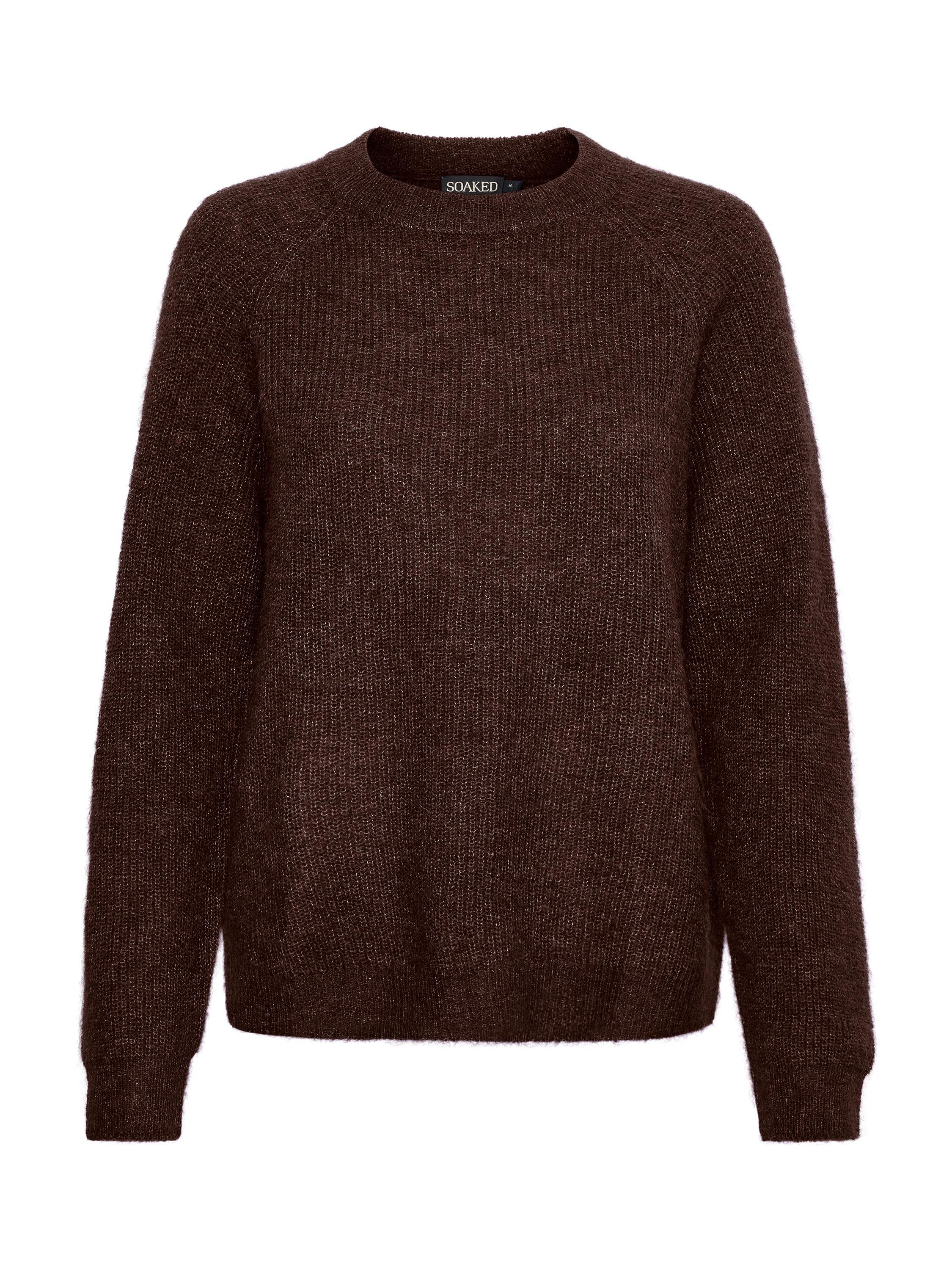Product image 5 of 6, which shows Soaked In Luxury Tuesday Crew Neck Jumper, Hot Fudge, XS