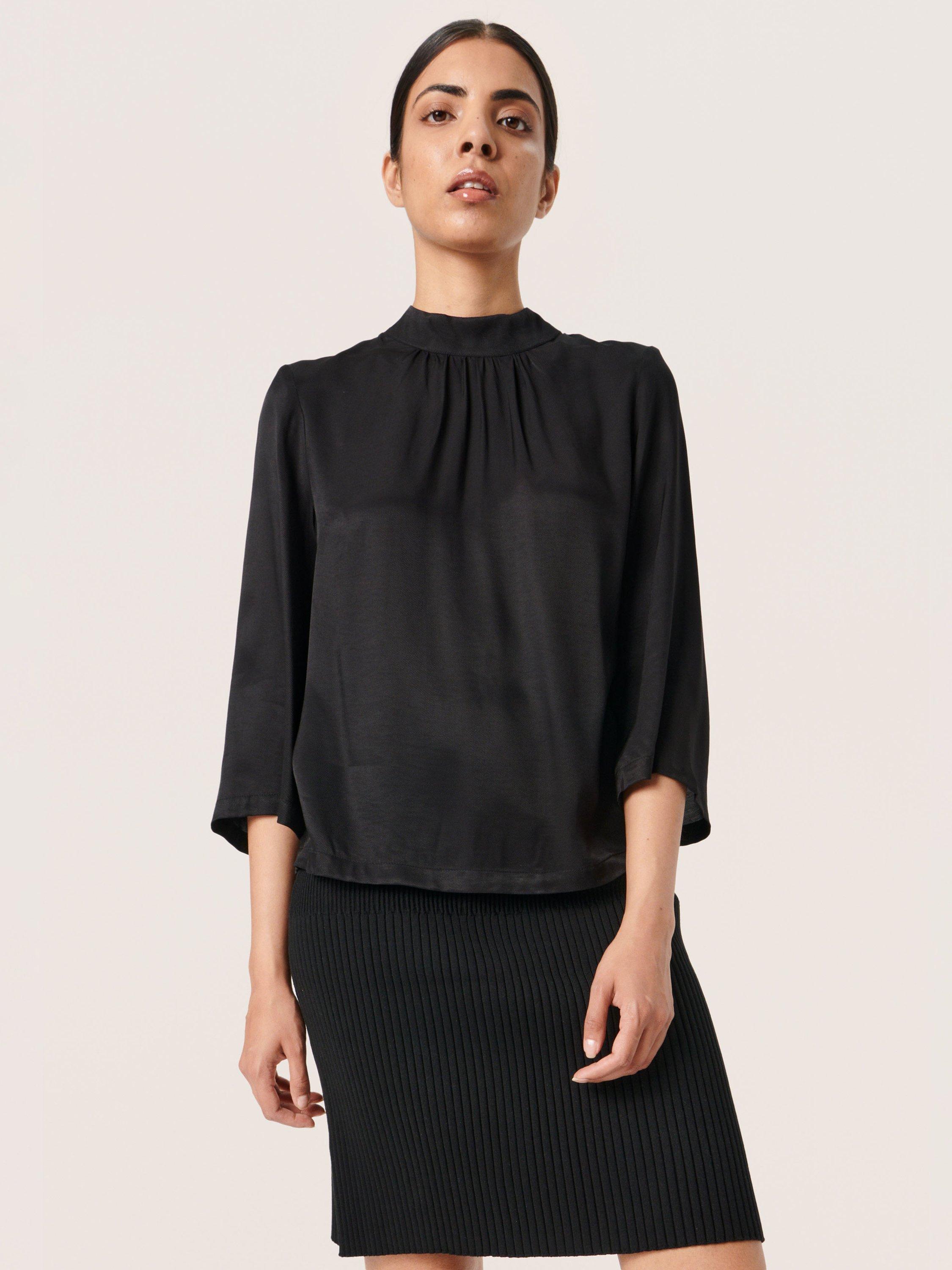 Soaked In Luxury Obelia Loose Fit Blouse, Black